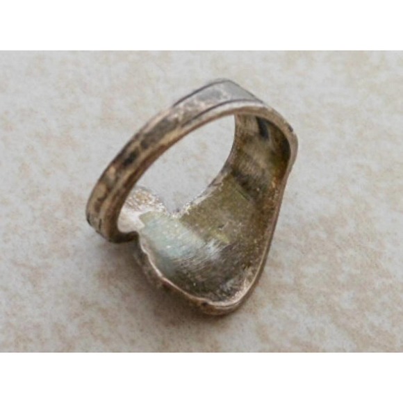 Sterling Silver Spoon Ring Size 6 Adjustable Floral Wrap Vintage Style - Picture 10 of 10